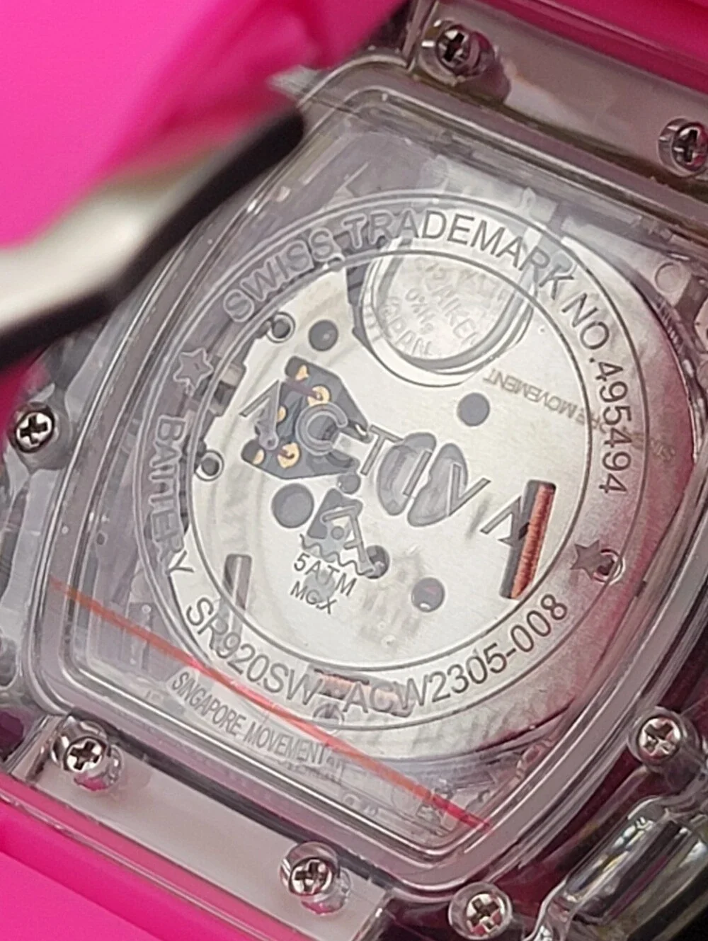 NEW Activa X Invicta Men's Watch w/ Skeleton Dial - 44.3mm, Hot Pink ACW2305-008